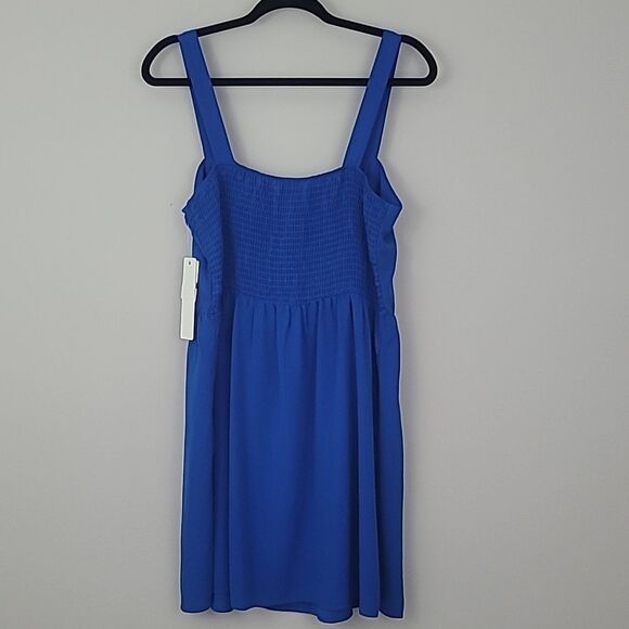 LOVE REIGN Cobalt Blue Sun Dress with Rouched Bust. Size XL - Picture 2 of 10